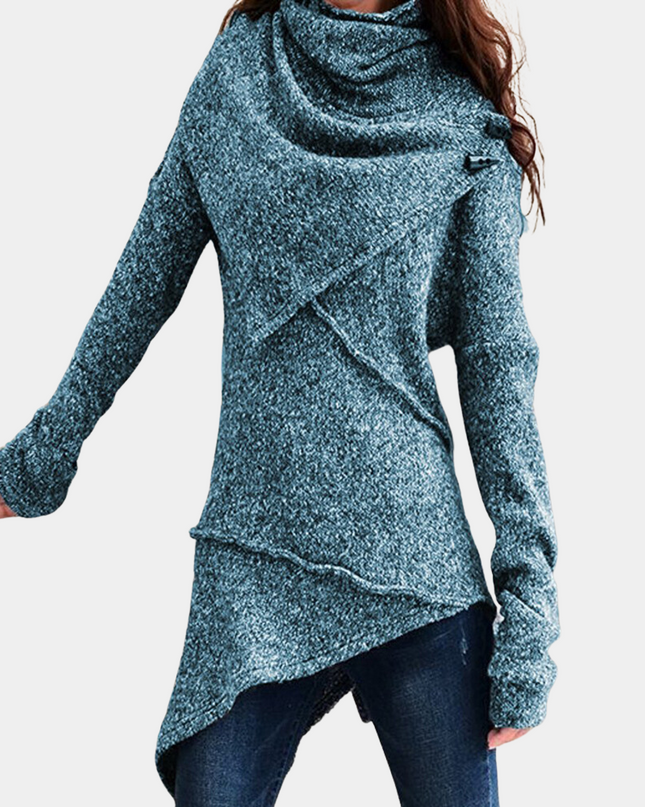 Lola - Stilvolle Asymmetrische Strickpullover für Damen