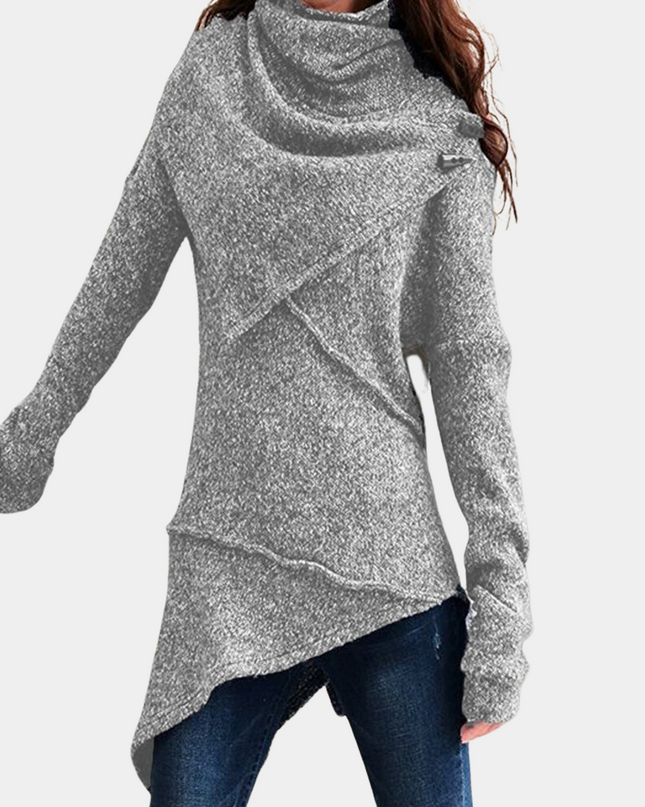 Lola - Stilvolle Asymmetrische Strickpullover für Damen