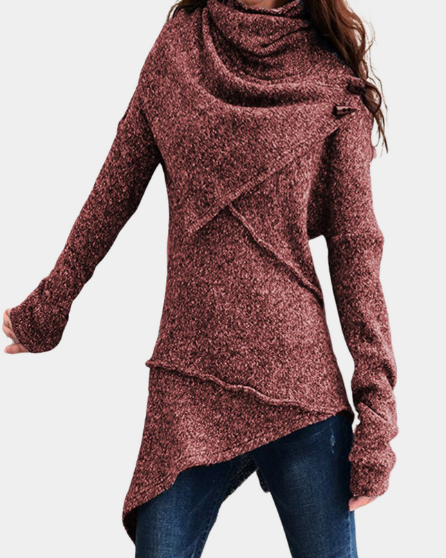 Lola - Stilvolle Asymmetrische Strickpullover für Damen