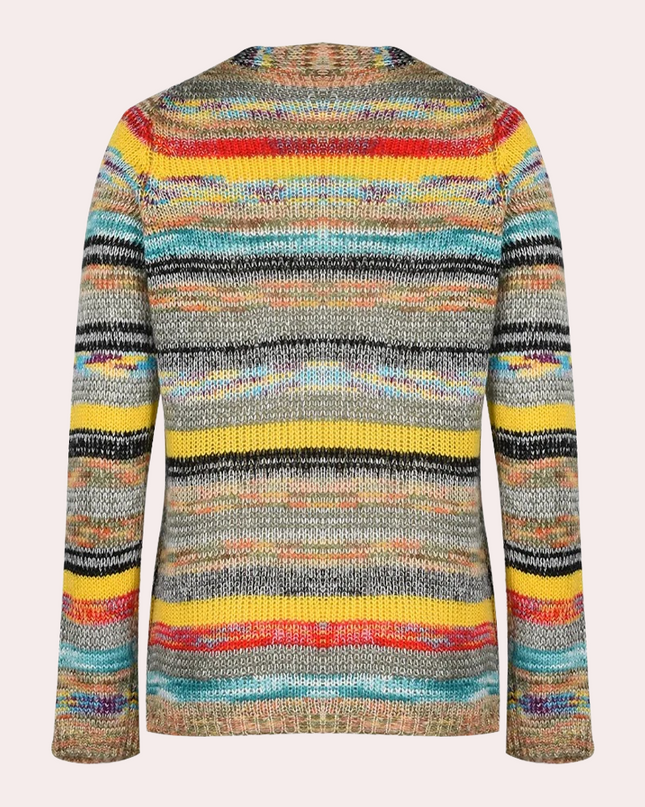 Lina - Lebendige Strickjacke für Damen mit modischem V-Ausschnitt