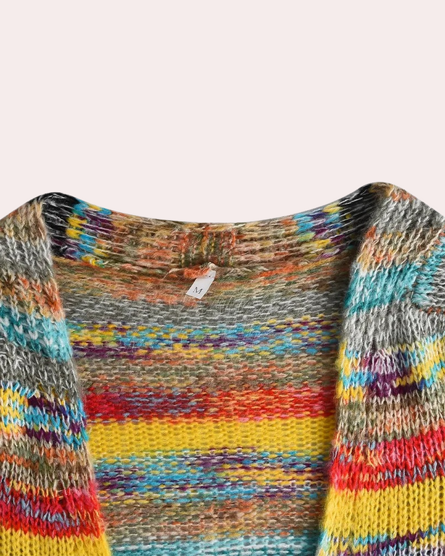 Lina - Lebendige Strickjacke für Damen mit modischem V-Ausschnitt