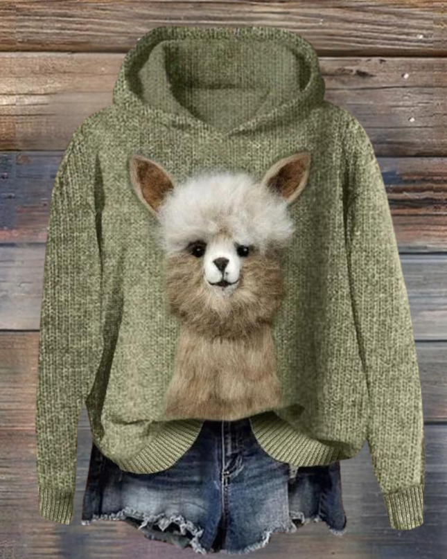 Talia - Trendiger Damenpullover mit lebhaftem Tierprint