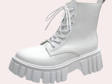 Venetia - Eleganter Damenstiefel mit raffinierten Schnürsenkeln und praktischem Reißverschluss