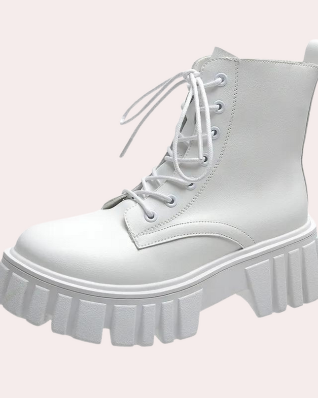 Venetia - Eleganter Damenstiefel mit raffinierten Schnürsenkeln und praktischem Reißverschluss