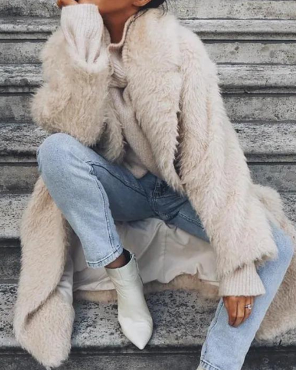 TARA - Eleganter Plüsch-Wintermantel für Damen