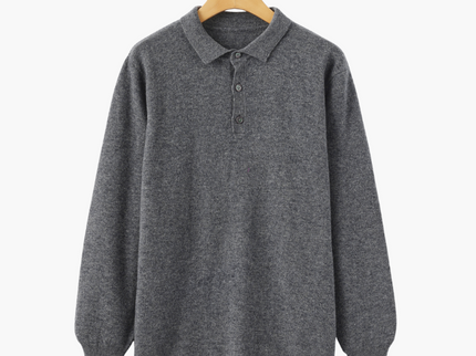 Bennett | Luxuriöser Herren Kaschmirpullover mit Polokragen & Knopfleiste