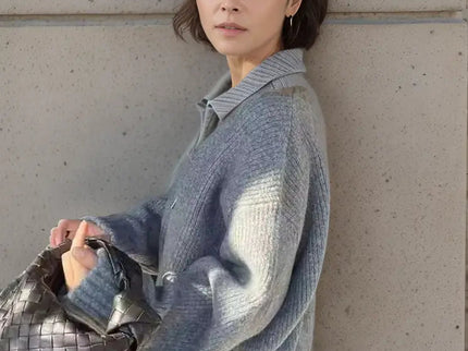 Mia | Strickjacke mit Langarm und Reißverschluss