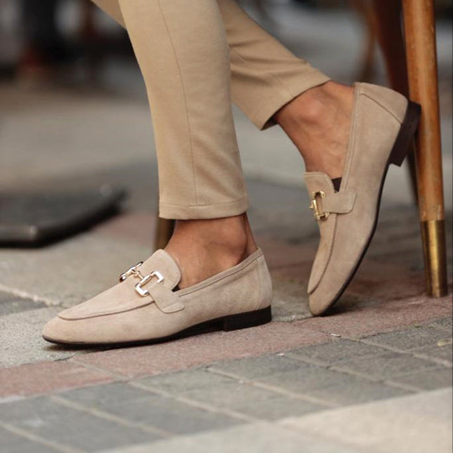 Elegante Business-Loafer mit goldener Schnalle – Klassischer Komfort für stilvolle Anlässe