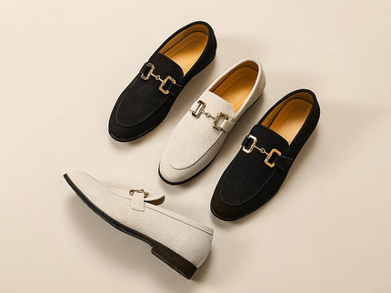 Elegante Business-Loafer mit goldener Schnalle – Klassischer Komfort für stilvolle Anlässe