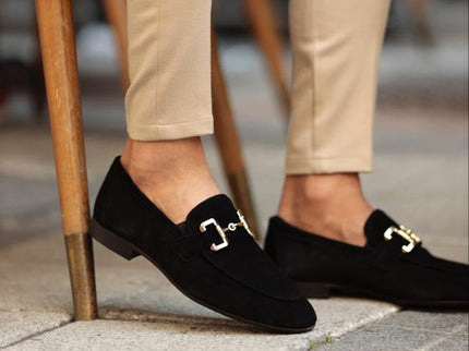 Elegante Business-Loafer mit goldener Schnalle – Klassischer Komfort für stilvolle Anlässe