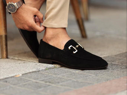 Elegante Business-Loafer mit goldener Schnalle – Klassischer Komfort für stilvolle Anlässe