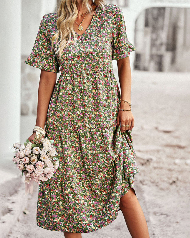 Elegantes geblümtes Minikleid für Frauen