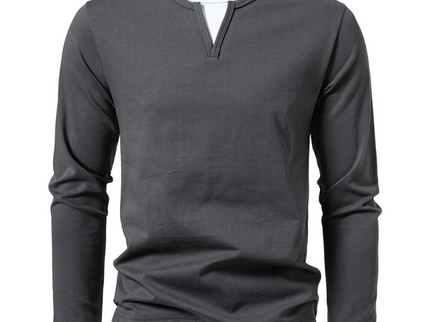 Henry™ - Langärmeliges Baumwoll-T-Shirt