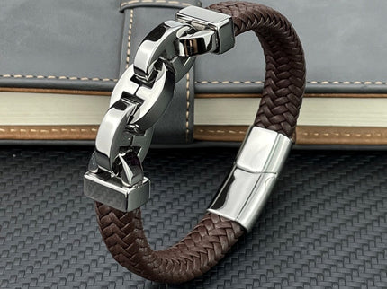 Vince - Robustes Vintage-Lederarmband für den modernen Mann