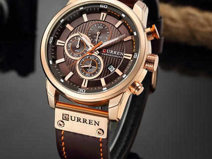 Luxus-Uhr mit Lederarmband