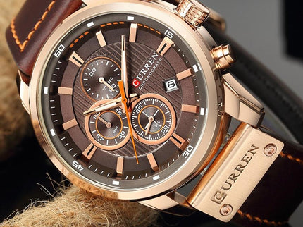 Luxus-Uhr mit Lederarmband