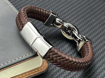 Vince - Robustes Vintage-Lederarmband für den modernen Mann