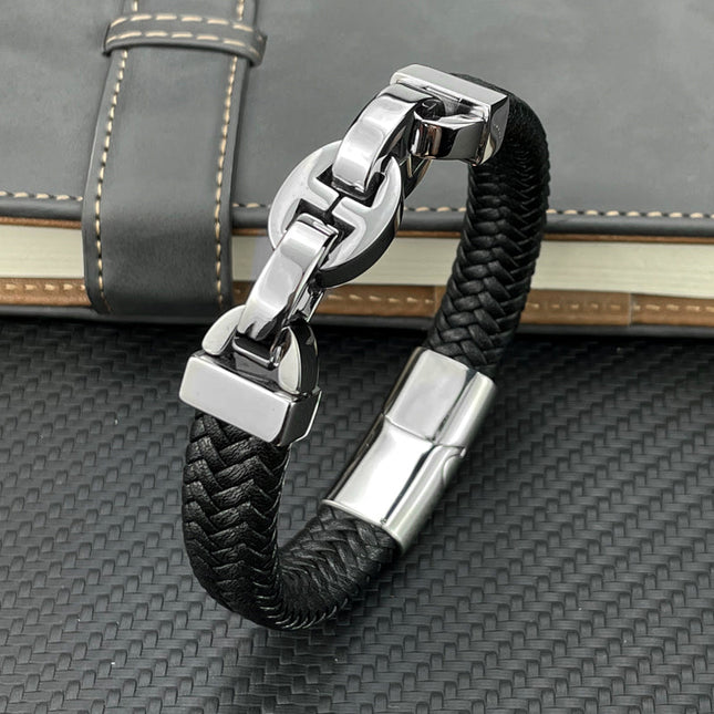 Vince - Robustes Vintage-Lederarmband für den modernen Mann
