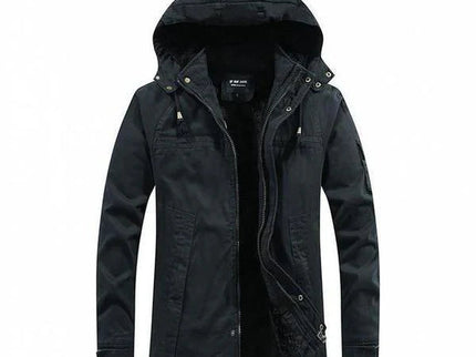 Wattierte Winterjacke mit Kapuze – Robuste Outdoorjacke für kalte Tage