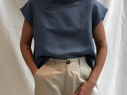 Lina – Stilvolle Bluse mit maskulinem Touch & Vintage-Charme