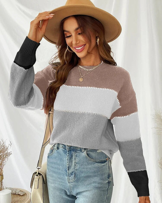 Gestreifter Strickpullover