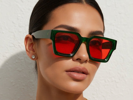 LECCE | Auffällige quadratische Sonnenbrille