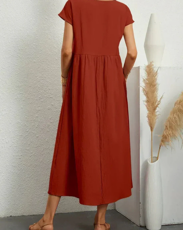 Anna™ – Entspanntes & Stylishes Midikleid
