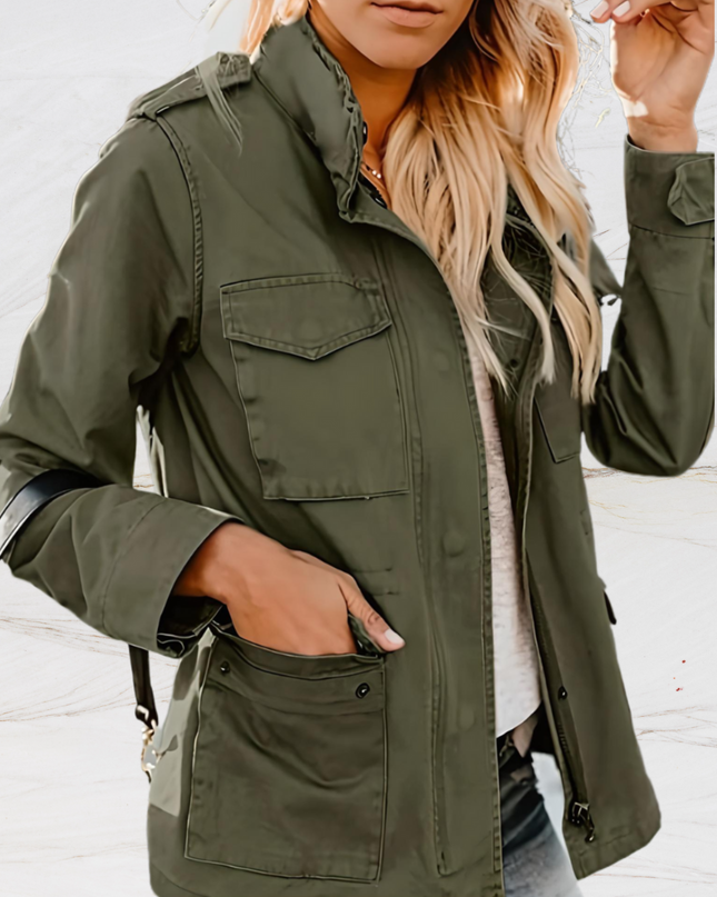 Nora - Elegante Langarmjacke mit vier funktionellen Taschen für Frauen