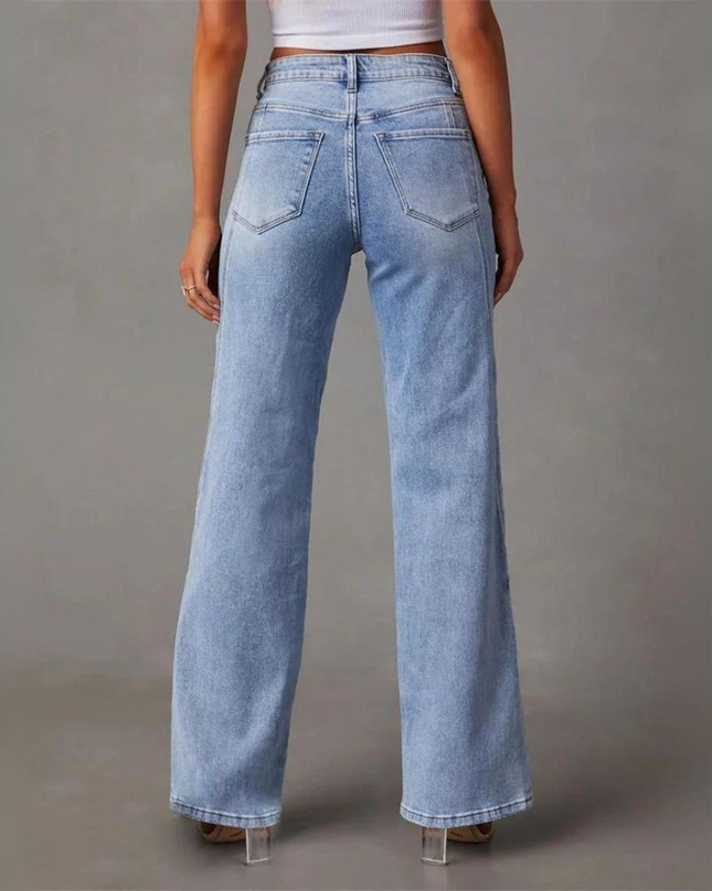 QUINTINA | WEITE JEANS MIT HOHER TAILLE