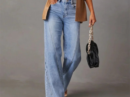 QUINTINA | WEITE JEANS MIT HOHER TAILLE