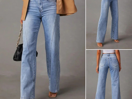 QUINTINA | WEITE JEANS MIT HOHER TAILLE
