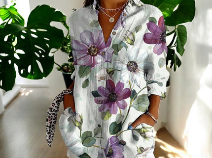 Irene | Stilvolle Blumenbluse