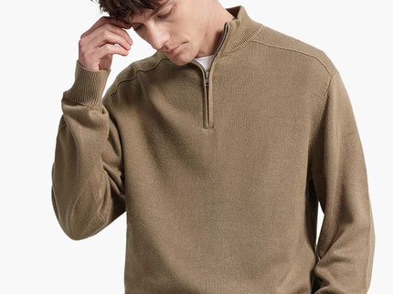 Weston | Half Zip Stehkragen Herrenpullover aus Merinowolle