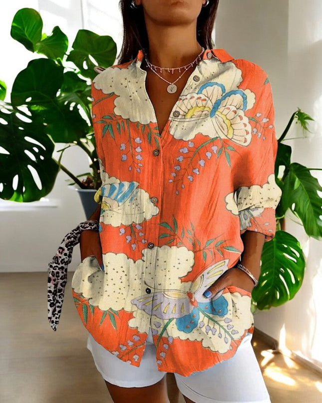 Irene | Stilvolle Blumenbluse
