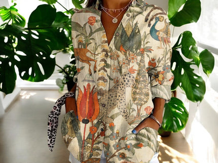 Irene | Stilvolle Blumenbluse