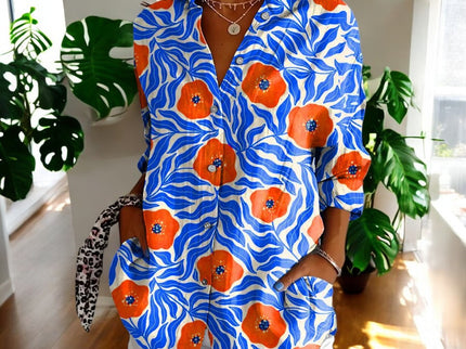 Irene | Stilvolle Blumenbluse
