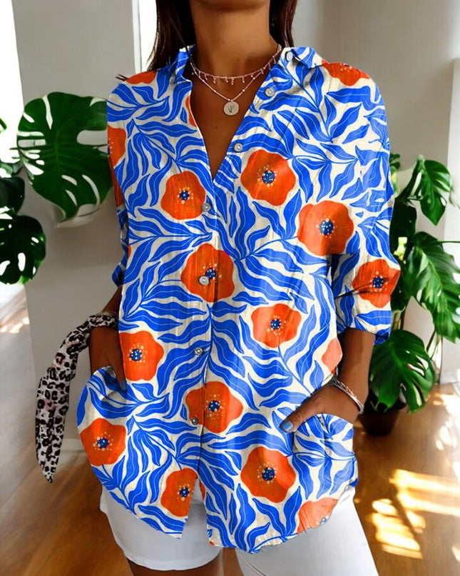 Irene | Stilvolle Blumenbluse