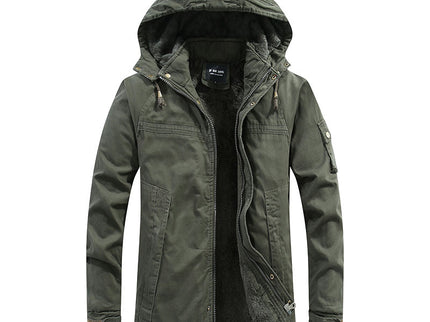 Wattierte Winterjacke mit Kapuze – Robuste Outdoorjacke für kalte Tage