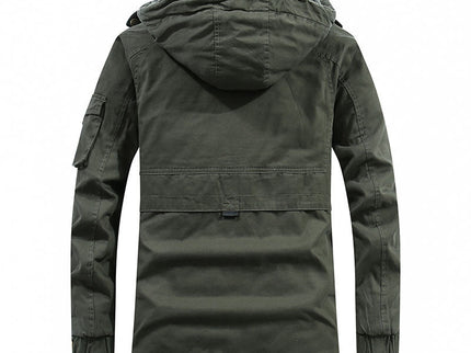 Wattierte Winterjacke mit Kapuze – Robuste Outdoorjacke für kalte Tage