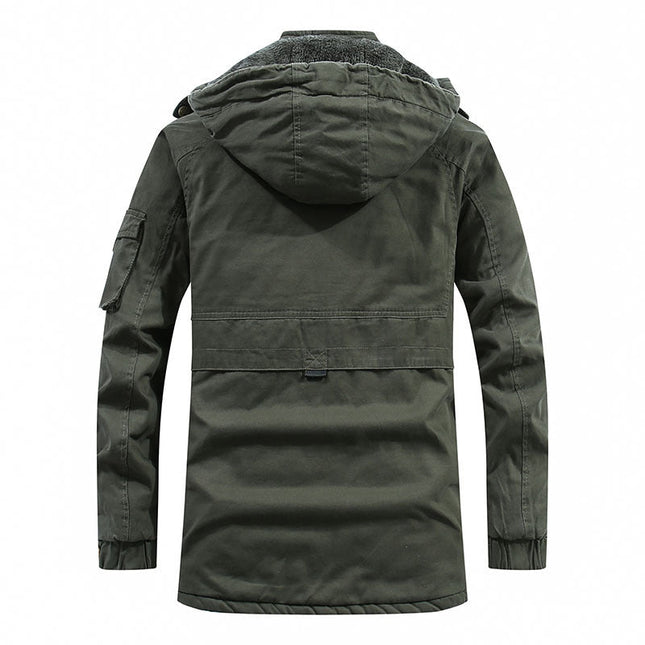 Wattierte Winterjacke mit Kapuze – Robuste Outdoorjacke für kalte Tage