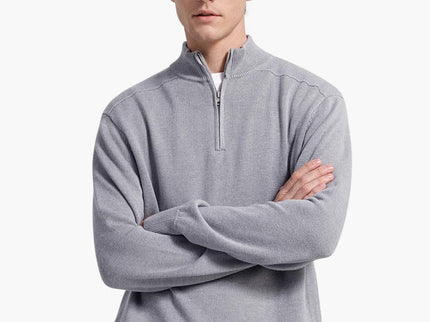 Weston | Half Zip Stehkragen Herrenpullover aus Merinowolle