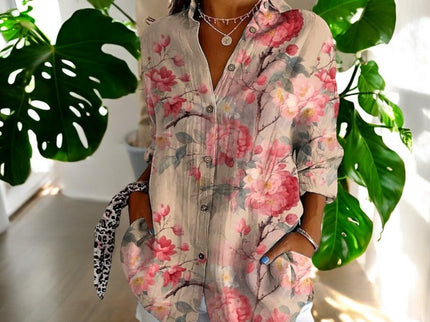 Irene | Stilvolle Blumenbluse