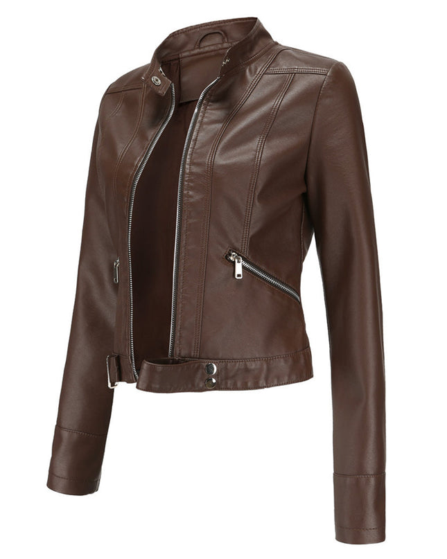 Kurze Damen Lederjacke OXANA - Stilvoll und zeitlos!
