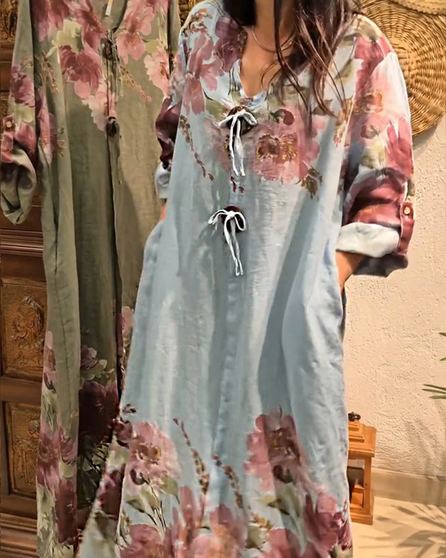 Sierla™ – Lang Kleid mit Blumen