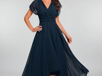 Enid™ – Fließendes & Elegantes Abendkleid mit V-Ausschnitt