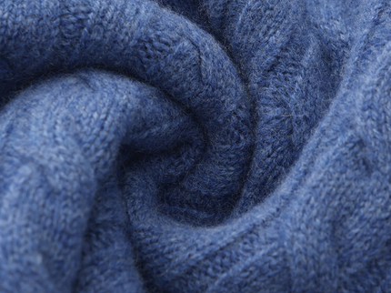 Roman | Chunky knit Herren Chasmere Pullover mit Kabelstrickmuster & Halb Reißverschluss Kragen
