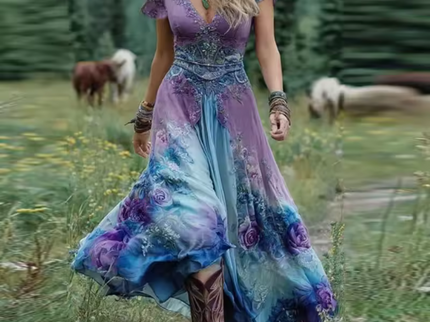 Florenza™ - Elegantes und Fließendes Blumenkleid