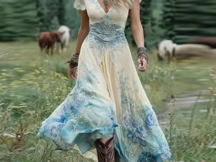 Florenza™ - Elegantes und Fließendes Blumenkleid