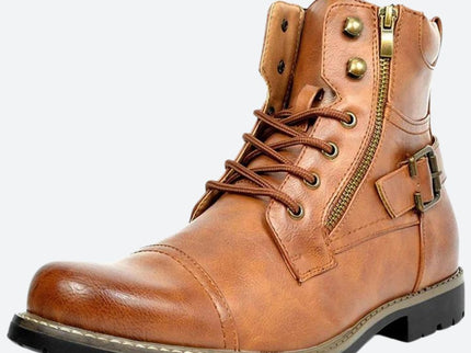 Elegante Motorradstiefel aus echtem Leder - Raven