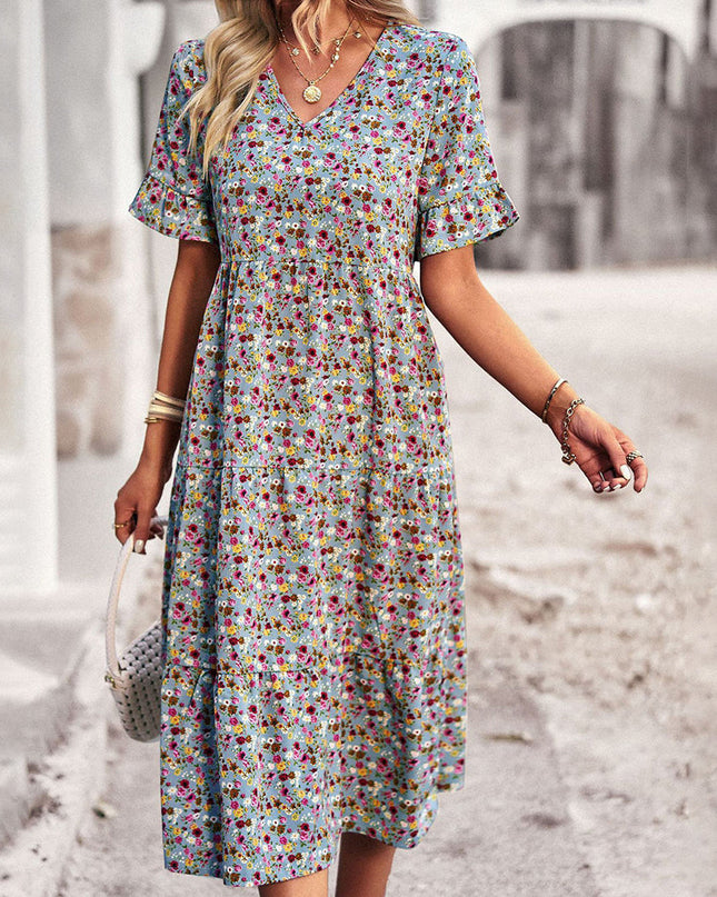 Elegantes geblümtes Minikleid für Frauen